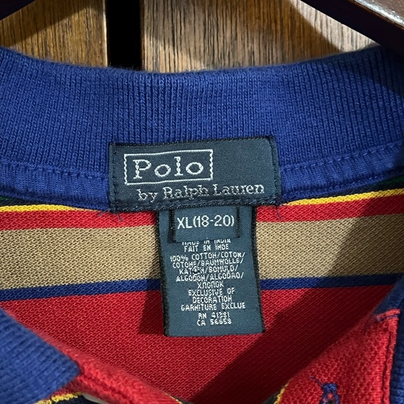Polo By Ralph Lauren Retro Boys XL (18-20) Striped Shirt - Picture 4 of 5